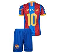 Gokaynex Ronaldinho Barcelona #10 Maillot nostalgie pour enfant, avec court, édition limitée, 4-13 ans, Messi, 140