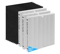 GoKBNY Lot de 3 filtres de rechange AP-1512HH, compatibles avec les purificateurs d'air Coway AP-1512HH Mighty et Airmega 200M, pièce # 3304899, avec 9 filtres à charbon supplémentaires