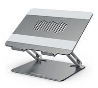 GOKEDA Support pour Ordinateur Portable, élévateur Ergonomique en Alliage d'aluminium pour Bureau, Support Ajustable Compatible avec Macbook Air/Pro, Dell, HP, Lenovo, Plus de 10-15.6" Portables