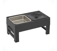 Gokeet Gamelles SuréLevéEs pour Chien Gamelle SuréLevéE RéGlable+Gamelle pour Chien Alimentation Lente et Gamelle D' pour Chien Anti-DéVersement pour Chien et Animaux Compagnie Noir A