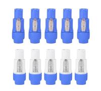 Gokelomg 10pcs/Los Nac3Fca Speakon Plug 3 Broches Powercon mâle 20A 250V AC Power connecteur Bleu et Blanc