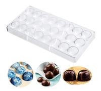 Gokelomg 24 trous Demi Chocolat Moule Polycarbonate Chocolat Barre Moule Demi Bonbons Fabricant Moule à pâtisserie