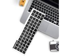 Gokelomg Autocollant pour clavier anglais avec lettres blanches - Noir - Pour ordinateur portable