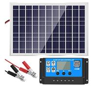 Gokelomg Chargeur de Batterie de Panneau Solaire 30W 12V + ContrôLeur 40A pour Camping-Car Camping-Car