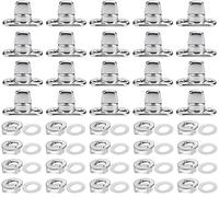 Gokelomg Lot de 20 fermoirs Twist Lock de qualité marine avec bouton rotatif et boulons, pour fermeture en toile, boutons rotatifs, faciles à utiliser