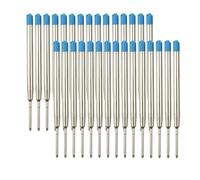 Gokelomg Lot de 30 Cartouche Encre Stylo Recharges pour Stylo à Bille - 10 cm - Bleu
