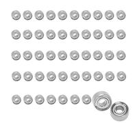 Gokelomg Lot de 50 roulements radiaux métriques miniatures scellés en métal blindé Modèle : MR52-ZZ 2 x 2,5 mm