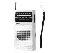 Gokelomg Petite radio portable à bande complète Mini AM FM radio de poche pour accompagner, analogique,