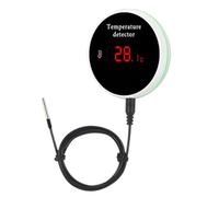 Gokelomg Tuya Smart Home Wifi Sensor de température Temperature alarme Digitales Thermometer für Raumwasser Piscine Thermostat Alarme Nursery Fermentierung Tierzucht Digital Screen EU Stecker