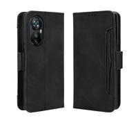 GOKEN Coque Folio Cuir Étui pour Blackview A200 Pro, Antichoc Portefeuille Housse vec Fentes pour Cartes, PU/TPU Bumper Protection Case Cover Fermeture Magnétique -Noir