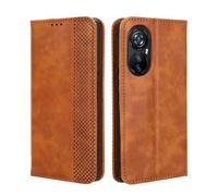 GOKEN Coque Folio Cuir Étui pour Blackview A200 Pro, Antichoc Portefeuille Housse vec Fentes pour Cartes, PU/TPU Bumper Protection Case Cover Fermeture Magnétique (Marron)