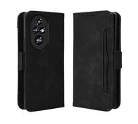 GOKEN Coque Folio Cuir Étui pour Honor 200 Pro, Antichoc Portefeuille Housse vec Fentes pour Cartes, PU/TPU Bumper Protection Case Cover Fermeture Magnétique -Noir