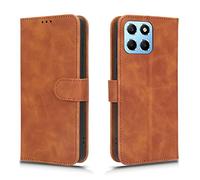 GOKEN Coque Folio Cuir Étui pour Honor 70 Lite/Honor X6 / Honor X8 5G, Antichoc Portefeuille Housse vec Fentes pour Cartes, PU/TPU Bumper Protection Case Cover Fermeture Magnétique,Marron
