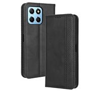 GOKEN Coque Folio Cuir Étui pour Honor 70 Lite/Honor X6 / Honor X8 5G, Antichoc Portefeuille Housse vec Fentes pour Cartes, PU/TPU Bumper Protection Case Cover Fermeture Magnétique (Noir)