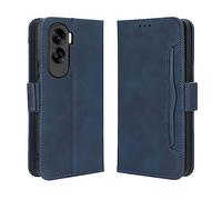 GOKEN Coque Folio Cuir Étui pour Honor 90 Lite, Antichoc Portefeuille Housse vec Fentes pour Cartes, PU/TPU Bumper Protection Case Cover Fermeture Magnétique -Bleu