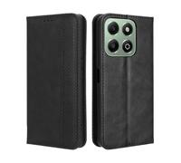 GOKEN Coque Folio Cuir Étui pour Honor X6b, Antichoc Portefeuille Housse vec Fentes pour Cartes, PU/TPU Bumper Protection Case Cover Fermeture Magnétique (Noir)
