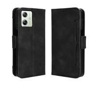 GOKEN Coque Folio Cuir Étui pour Motorola Moto G54 5G, Antichoc Portefeuille Housse vec Fentes pour Cartes, PU/TPU Bumper Protection Case Cover Fermeture Magnétique -Noir