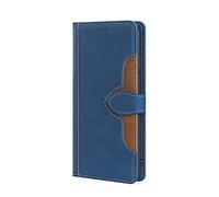 GOKEN Coque Folio Cuir Étui pour Oppo A57 4G / Oppo A57s, Antichoc Portefeuille Housse vec Fentes pour Cartes, PU/TPU Bumper Protection Case Cover Fermeture Magnétique/Bleu