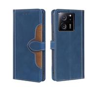 GOKEN Coque Folio Cuir Étui pour Xiaomi 13T / Xiaomi 13T Pro, Antichoc Portefeuille Housse vec Fentes pour Cartes, PU/TPU Bumper Protection Case Cover Fermeture Magnétique/Bleu