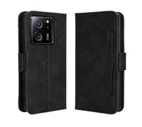 GOKEN Coque Folio Cuir Étui pour Xiaomi 13T / Xiaomi 13T Pro, Antichoc Portefeuille Housse vec Fentes pour Cartes, PU/TPU Bumper Protection Case Cover Fermeture Magnétique -Noir