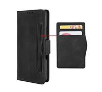 GOKEN Coque Folio Cuir Étui pour Xiaomi Mi 12T 5G, Antichoc Portefeuille Housse vec Fentes pour Cartes, PU/TPU Bumper Protection Case Cover Fermeture Magnétique -Noir