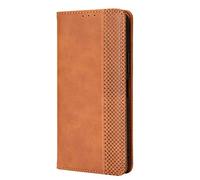 GOKEN Coque Folio Cuir Étui pour Xiaomi Mi 12T 5G, Antichoc Portefeuille Housse vec Fentes pour Cartes, PU/TPU Bumper Protection Case Cover Fermeture Magnétique (Marron)