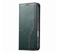GOKEN Coque pour Blackview Wave 8 / Wave 8C / Oscal Flat 2 - Housse en Cuir PU avec Rabat Magnétique, Étui Portefeuille Antichoc avec Emplacements pour Cartes et Support Pliable - Vert