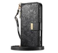 GOKEN Coque pour Blackview Wave 8 / Wave 8C / Oscal Flat 2 - Housse en Cuir PU avec Rabat Magnétique, Étui Fermeture Portefeuille Antichoc avec Support Pliable - Noir