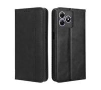 GOKEN Coque pour Blackview Wave 8 / Wave 8C / Oscal Flat 2 - Housse en Cuir Synthétique avec Rabat Magnétique, Étui Portefeuille Antichoc avec Support et Emplacements pour Cartes, Silicone -Noir