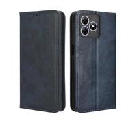 GOKEN Coque pour Blackview Wave 8 / Wave 8C / Oscal Flat 2 - Housse en Cuir Synthétique avec Rabat Magnétique, Étui Portefeuille Antichoc avec Support et Emplacements pour Cartes, Silicone -Bleu