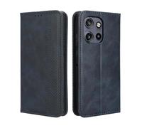 GOKEN Coque pour Motorola Edge 50 Neo - Housse en Cuir Synthétique avec Rabat Magnétique, Étui Portefeuille Antichoc avec Support et Emplacements pour Cartes, Silicone -Bleu