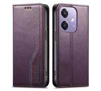 GOKEN Coque pour Oppo A40 4G / A40m / Oppo A60 5G - Housse en Cuir PU avec Rabat Magnétique, Étui Portefeuille Antichoc avec Emplacements pour Cartes et Support Pliable - Violet
