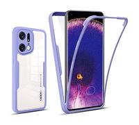 GOKEN Coque pour Oppo Find X5,[ Protection d'écran intégrée] Étui de Protection Antichoc 360 Degré, Transparente TPU Bumper Protection Pochette, Violet