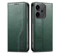 GOKEN Coque pour Oppo Reno 14 F/Oppo Reno 14 FS - Housse en Cuir PU avec Rabat Magnétique, Étui Portefeuille Antichoc avec Emplacements pour Cartes et Support Pliable - Vert