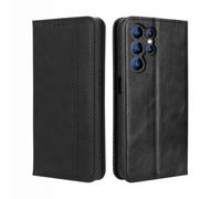 GOKEN Coque pour Oukitel C1 / C1 Pro - Housse en Cuir Synthétique avec Rabat Magnétique, Étui Portefeuille Antichoc avec Support et Emplacements pour Cartes, Silicone -Noir
