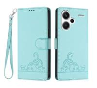 GOKEN Coque pour Xiaomi Redmi Note 13 Pro Plus 5G (Pro+), Étui en Cuir Synthétique, Housse Antichoc, Portefeuille avec Carte, Rabat à Fermeture Magnétique et Support Pliable, Cover Case -Vert Clair