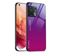 GOKEN Verre Dégradé Coque pour OnePlus 10 Pro, Étui avec Dos en Verre Trempé + Cadre en TPU en Silicone Souple, Rayure Résistible Bumper Protection Case Cover Housse (4)