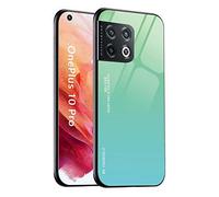 GOKEN Verre Dégradé Coque pour OnePlus 10 Pro, Étui avec Dos en Verre Trempé + Cadre en TPU en Silicone Souple, Rayure Résistible Bumper Protection Case Cover Housse (6)