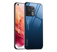 GOKEN Verre Dégradé Coque pour OnePlus 10 Pro, Étui avec Dos en Verre Trempé + Cadre en TPU en Silicone Souple, Rayure Résistible Bumper Protection Case Cover Housse (7)