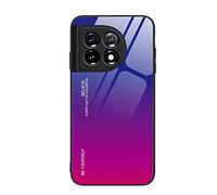 GOKEN Verre Dégradé Coque pour OnePlus 11, Étui avec Dos en Verre Trempé + Cadre en TPU en Silicone Souple, Rayure Résistible Bumper Protection Case Cover Housse (4)