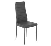 GOKHOMX Chaise Cuisine Lot de 1 lot Chaise a Manger avec Coutures décoratives Chaise Scandinave pour mobilier de Salle à Manger, de Cuisine et de Bureau, Pieds en métal, Gris