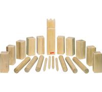 goki 15166 Jeu viking Kubb, dans un sac en coton, naturel (1 pièce)