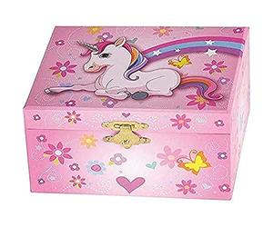 Goki 15543 Music Box - Unicorn - Rose