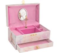 goki 15555 Boîte à musique Ballerine, mélodie : Le lac des cygnes 19 x 11,2 x 9,8 cm, carton rigide, rose