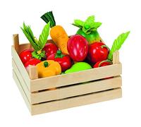 Goki Jeu d'imitation 2040774 Commerçant Fruits et Légumes – Caisse