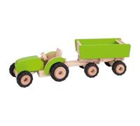 Goki - 2041281 - Figurine Transport Et Circulation - Tracteur en Vert avec Remorque