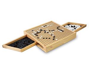 Goki - 2041505 - Go Jeu De Société Avec Des Plateaux Gigognes, Noir, Blanc, Beige