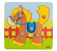 Goki - 2041531 - Puzzle en Bois À Encastrement - Cheval - 15 Pièces