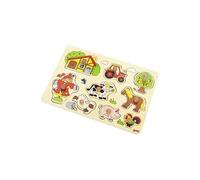 Goki - 2041558 - puzzle en bois à encastrement - ferme vi - 9 pièces