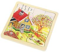 Goki - 2041614 - Puzzle en Bois - Couches - Saisons - 54 Pièces